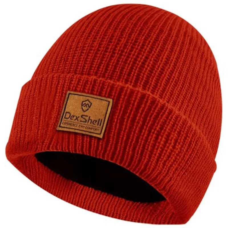 DexShell Watch Wool Knit Waterproof and Windproof Beanie in Dusty Red